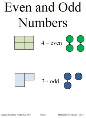 Even and Odd Numbers